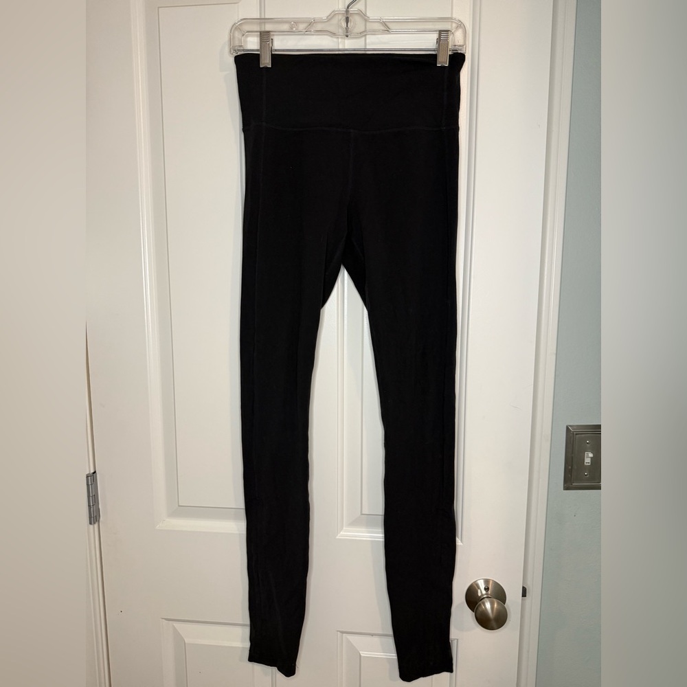 ATHLETA size S black over the heel tights for yoga and barre